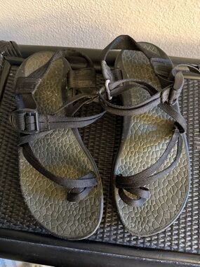 Chaco Black Outdoor Sandal Sole with Logo Detail